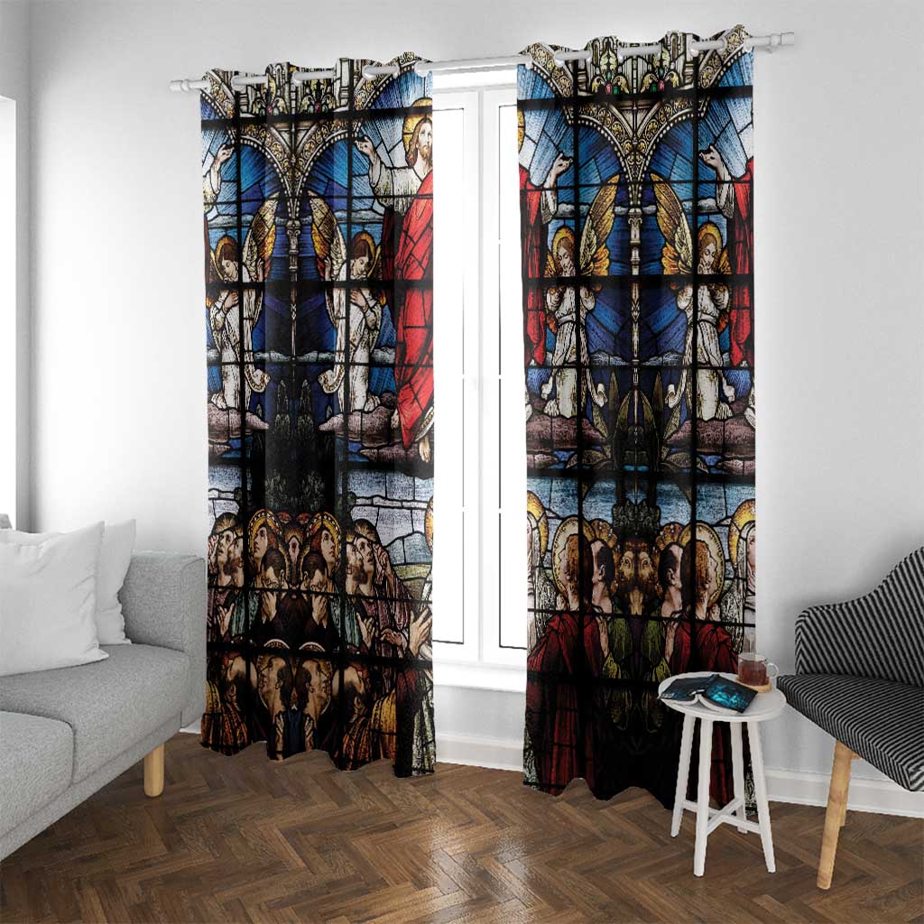 Happy Ascension Day Window Curtain Ascension Of Jesus Christ Stained Glass Windows
