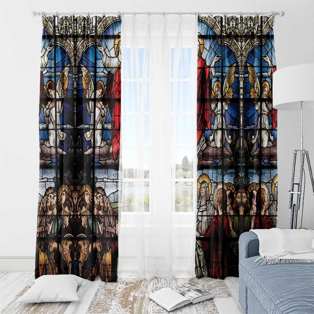 Happy Ascension Day Window Curtain Ascension Of Jesus Christ Stained Glass Windows