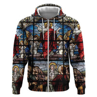 Happy Ascension Day Zip Hoodie Ascension Of Jesus Christ Stained Glass Windows