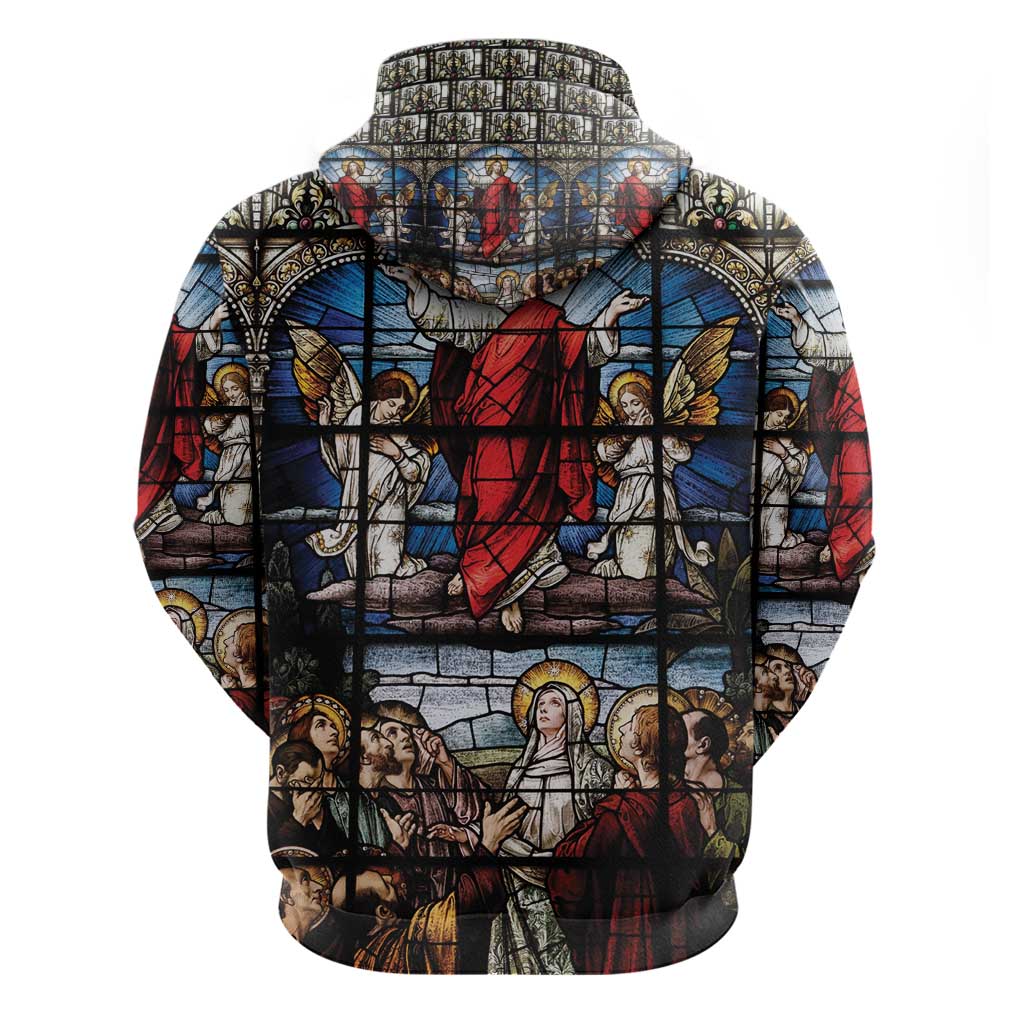 Happy Ascension Day Zip Hoodie Ascension Of Jesus Christ Stained Glass Windows