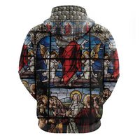Happy Ascension Day Zip Hoodie Ascension Of Jesus Christ Stained Glass Windows
