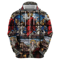 Happy Ascension Day Zip Hoodie Ascension Of Jesus Christ Stained Glass Windows