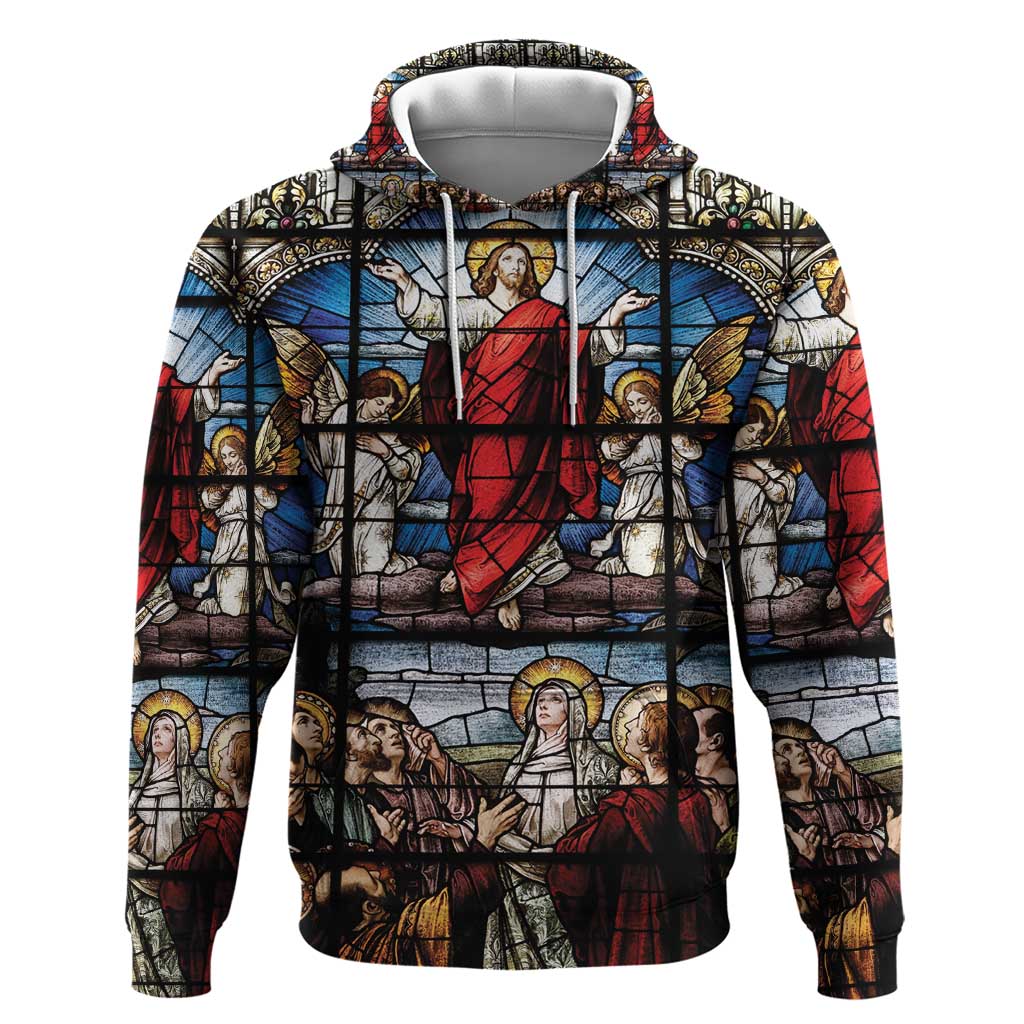 Happy Ascension Day Zip Hoodie Ascension Of Jesus Christ Stained Glass Windows