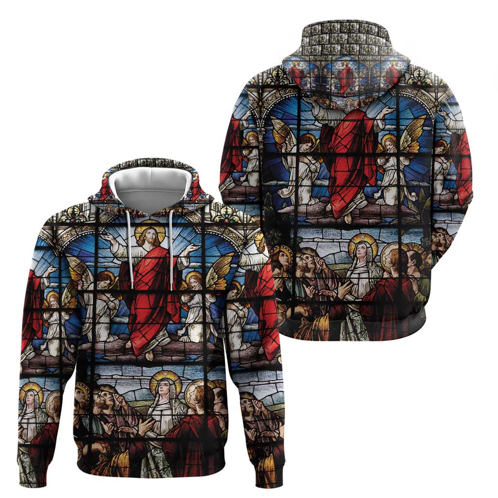 Happy Ascension Day Zip Hoodie Ascension Of Jesus Christ Stained Glass Windows