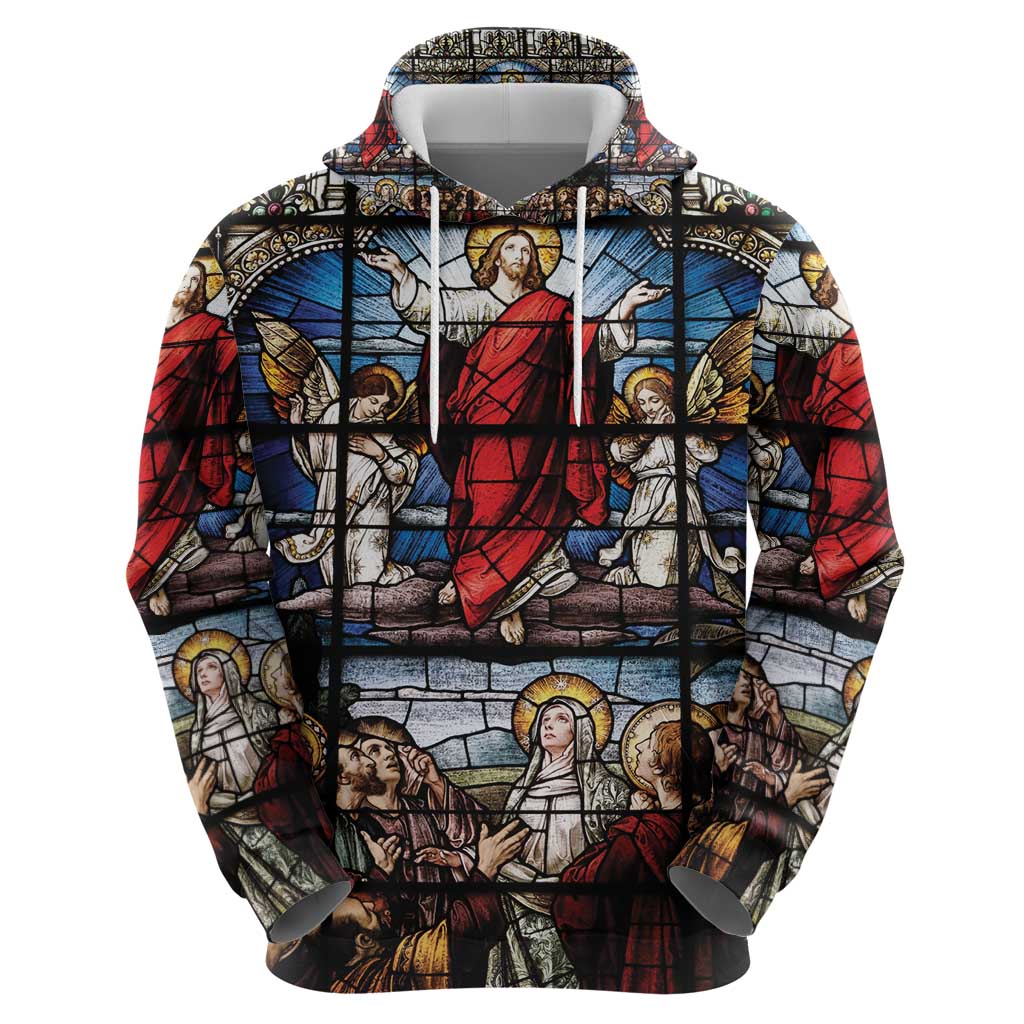 Happy Ascension Day Zip Hoodie Ascension Of Jesus Christ Stained Glass Windows