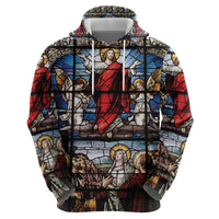 Happy Ascension Day Zip Hoodie Ascension Of Jesus Christ Stained Glass Windows