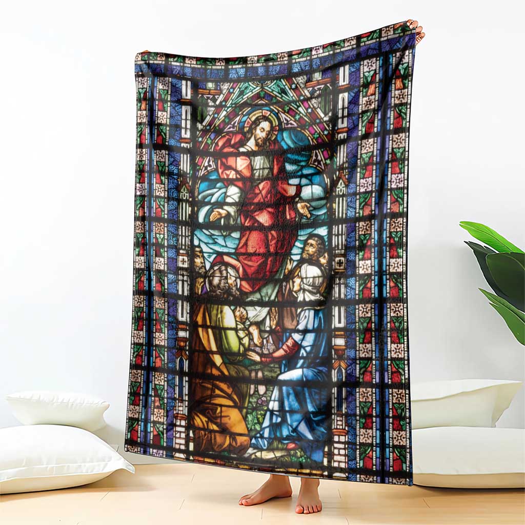 Happy Ascension Day Blanket Faith and Religion Stained Glass Windows