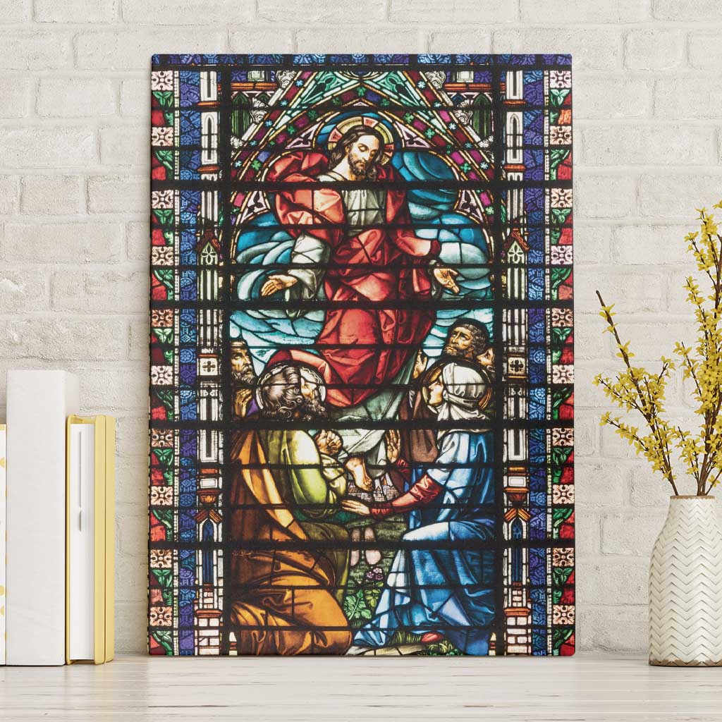 Happy Ascension Day Canvas Wall Art Faith and Religion Stained Glass Windows