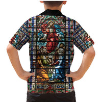 Happy Ascension Day Family Matching Mermaid Dress and Hawaiian Shirt Faith and Religion Stained Glass Windows