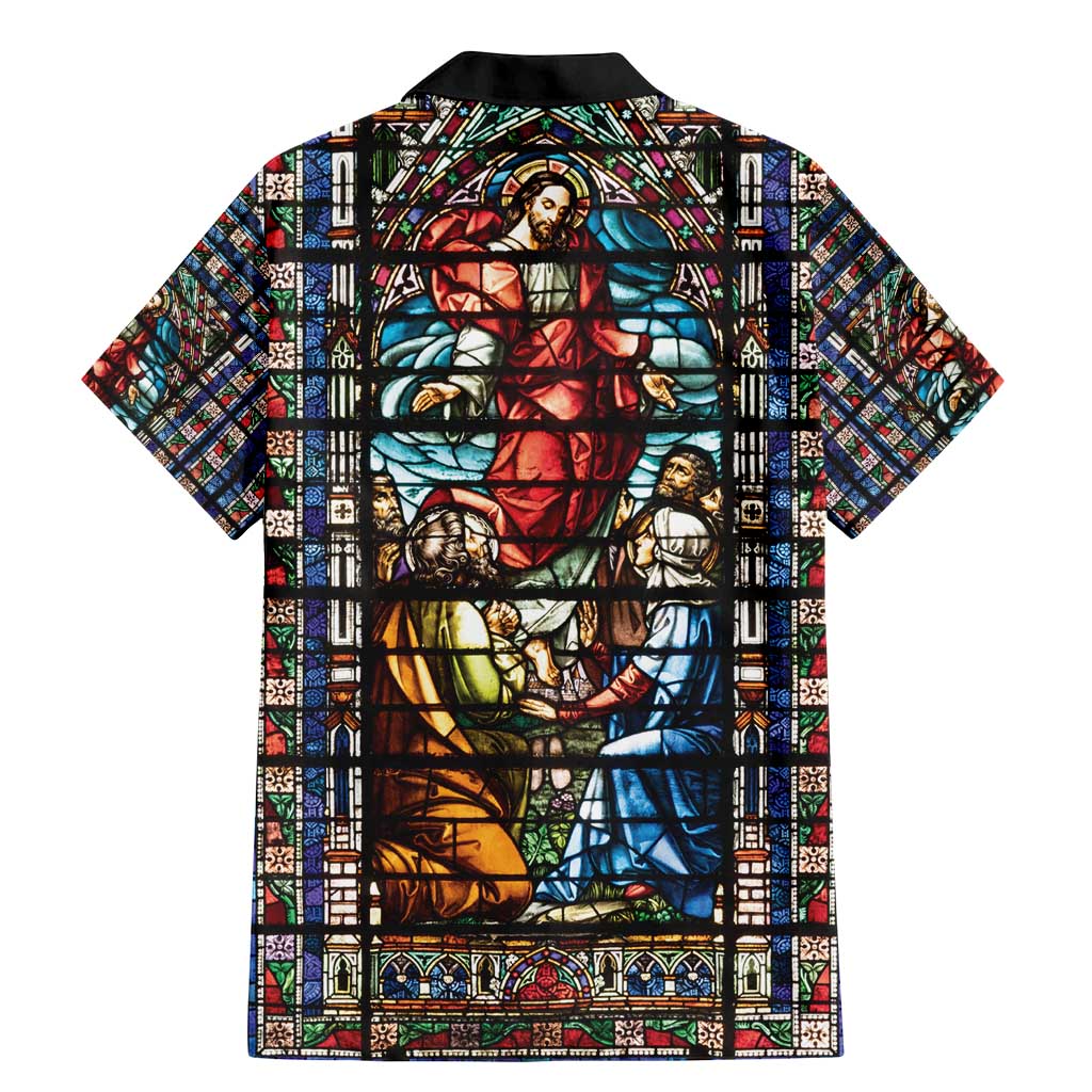 Happy Ascension Day Family Matching Mermaid Dress and Hawaiian Shirt Faith and Religion Stained Glass Windows