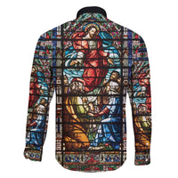 Happy Ascension Day Family Matching Puletasi and Hawaiian Shirt Faith and Religion Stained Glass Windows