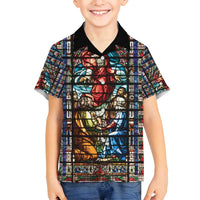 Happy Ascension Day Family Matching Puletasi and Hawaiian Shirt Faith and Religion Stained Glass Windows