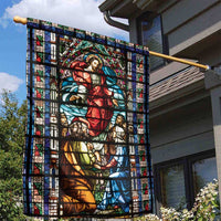 Happy Ascension Day Garden Flag Faith and Religion Stained Glass Windows