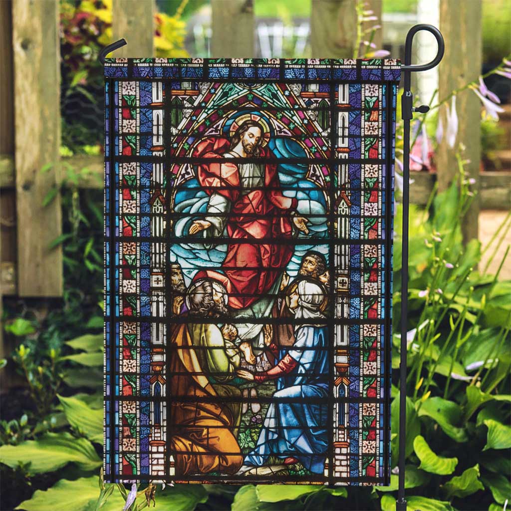 Happy Ascension Day Garden Flag Faith and Religion Stained Glass Windows