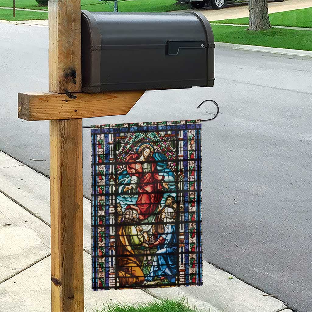 Happy Ascension Day Garden Flag Faith and Religion Stained Glass Windows