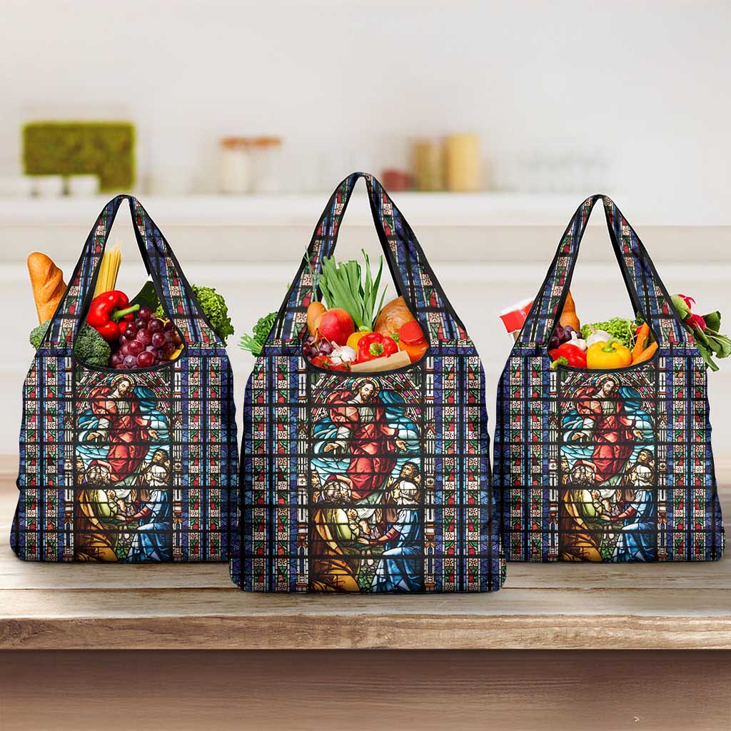 Happy Ascension Day Grocery Bag Faith and Religion Stained Glass Windows