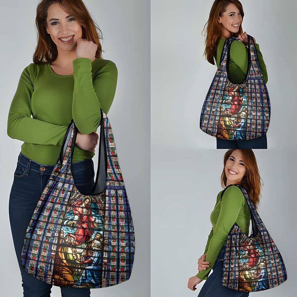 Happy Ascension Day Grocery Bag Faith and Religion Stained Glass Windows
