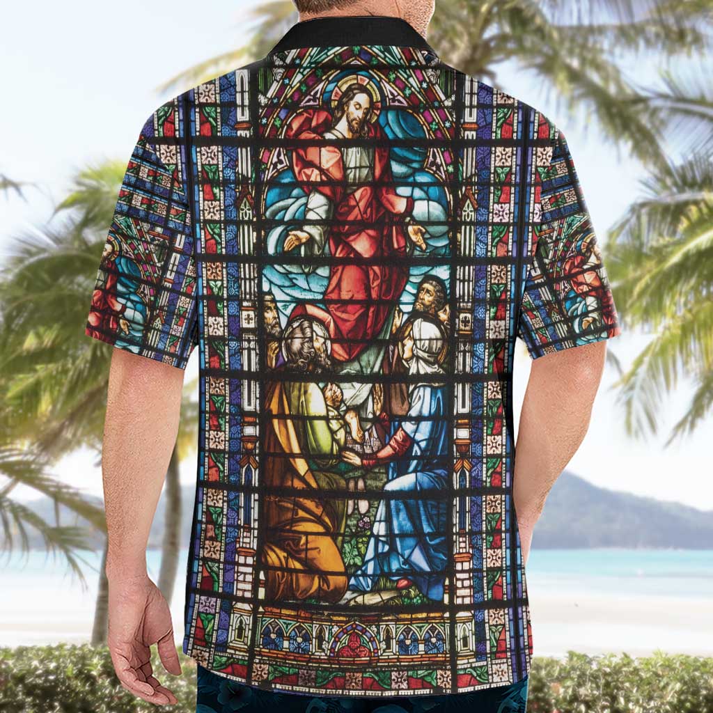 Happy Ascension Day Hawaiian Shirt Faith and Religion Stained Glass Windows