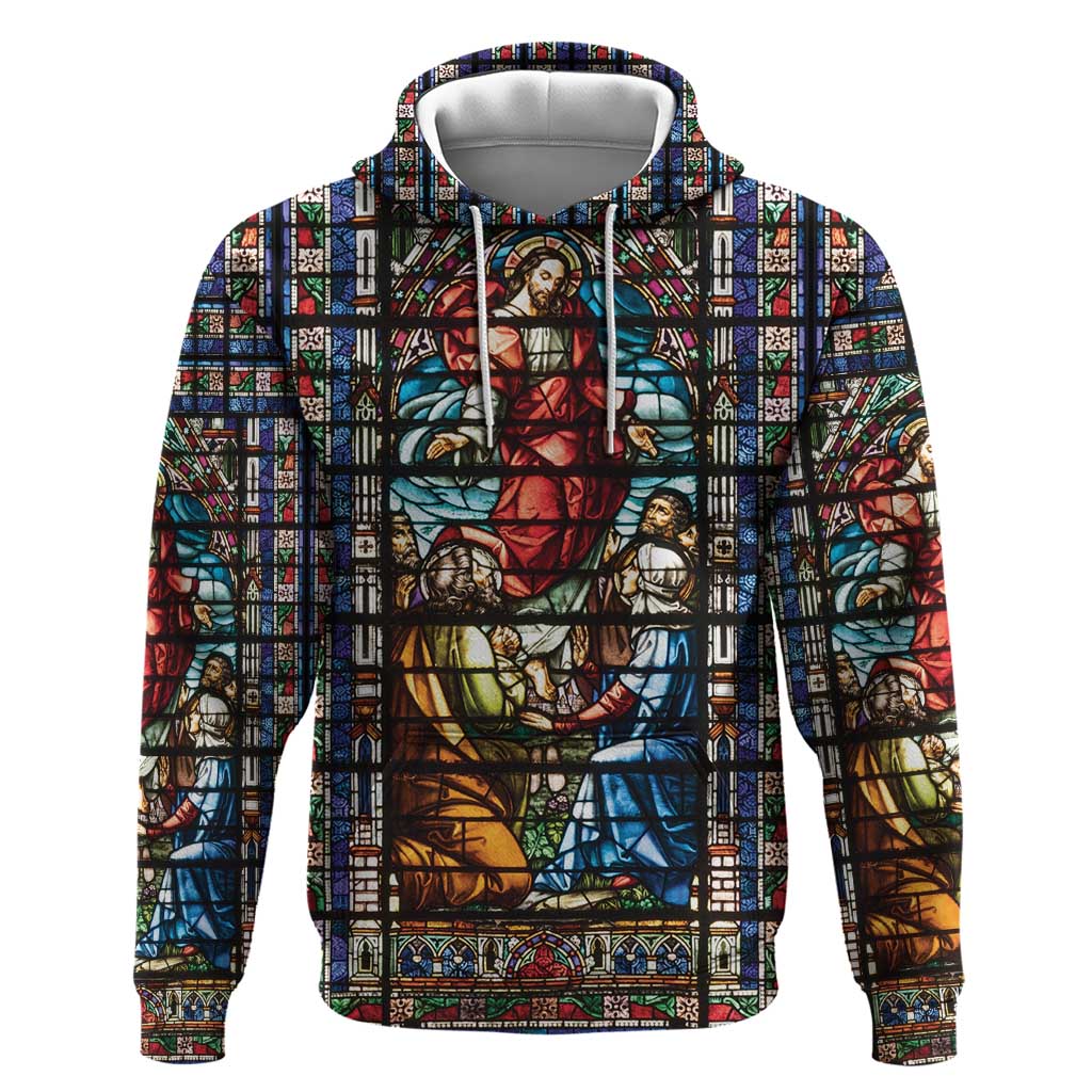 Happy Ascension Day Hoodie Faith and Religion Stained Glass Windows
