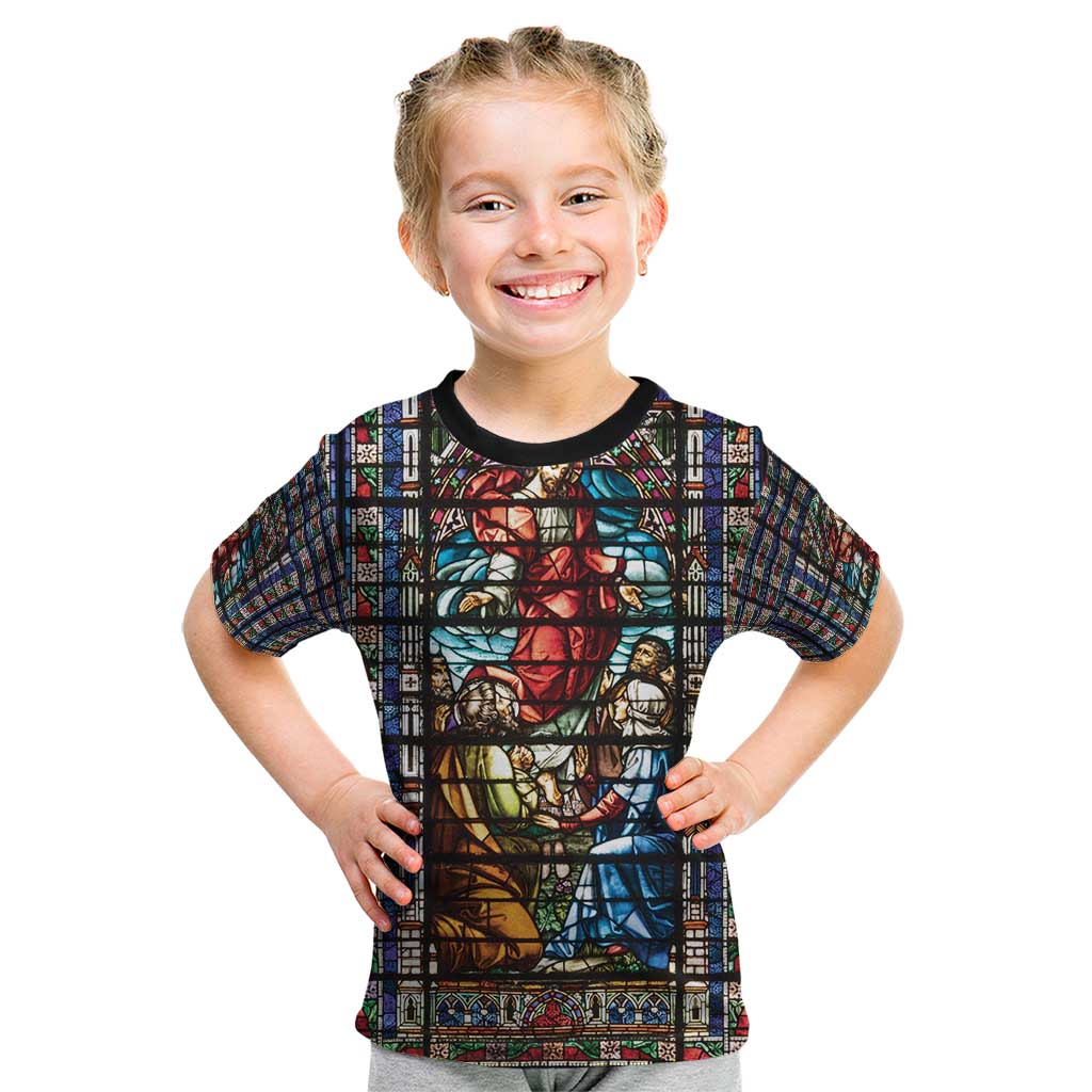 Happy Ascension Day Kid T Shirt Faith and Religion Stained Glass Windows