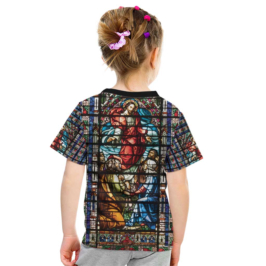Happy Ascension Day Kid T Shirt Faith and Religion Stained Glass Windows