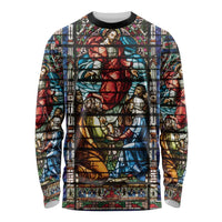 Happy Ascension Day Long Sleeve Shirt Faith and Religion Stained Glass Windows