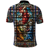 Happy Ascension Day Polo Shirt Faith and Religion Stained Glass Windows
