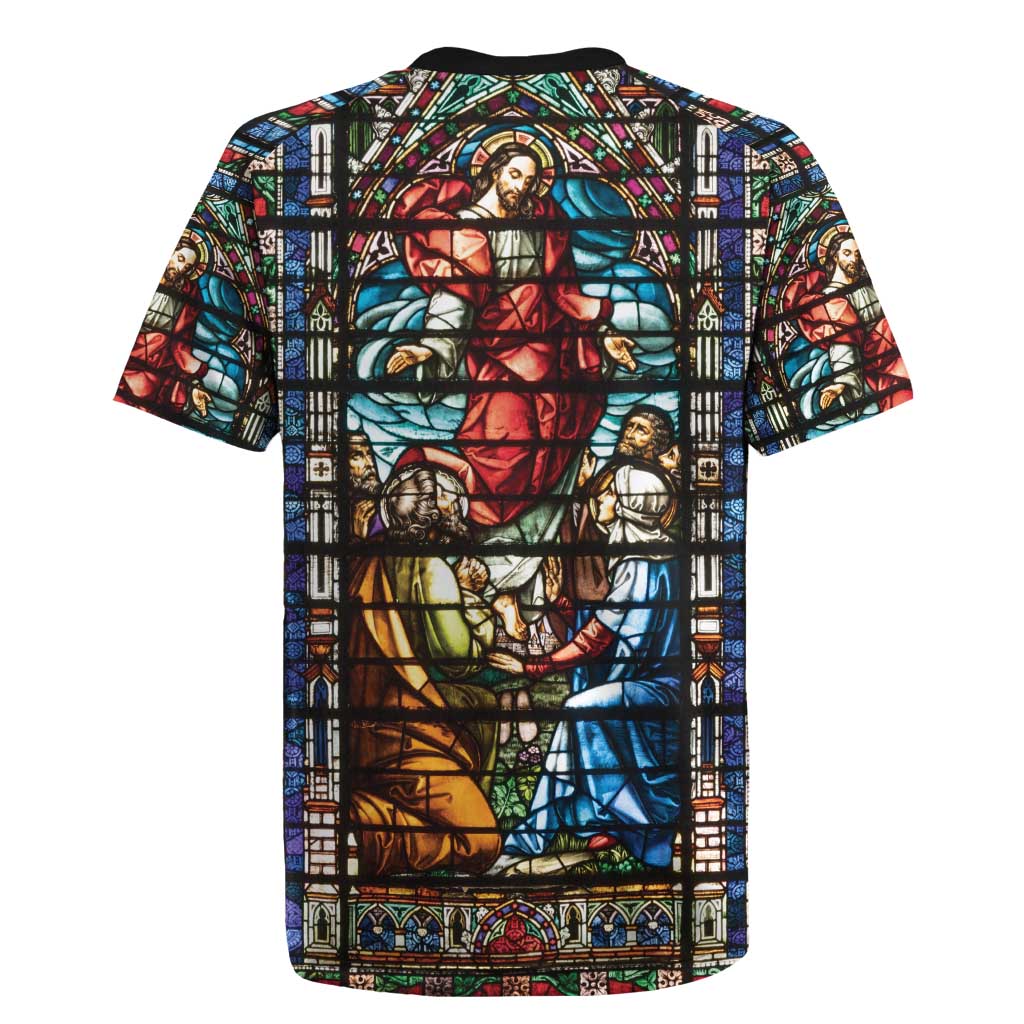 Happy Ascension Day Rugby Jersey Faith and Religion Stained Glass Windows