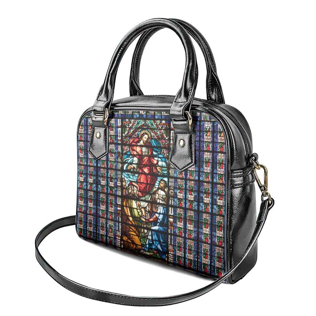 Happy Ascension Day Shoulder Handbag Faith and Religion Stained Glass Windows