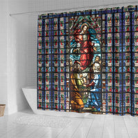 Happy Ascension Day Shower Curtain Faith and Religion Stained Glass Windows
