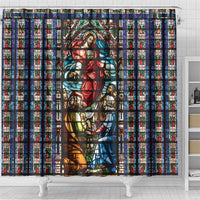 Happy Ascension Day Shower Curtain Faith and Religion Stained Glass Windows