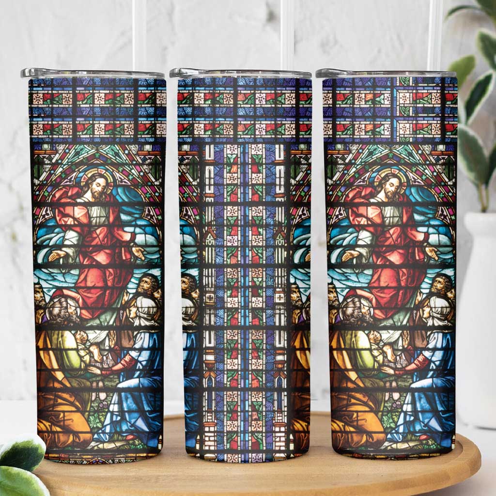 Happy Ascension Day Skinny Tumbler Faith and Religion Stained Glass Windows