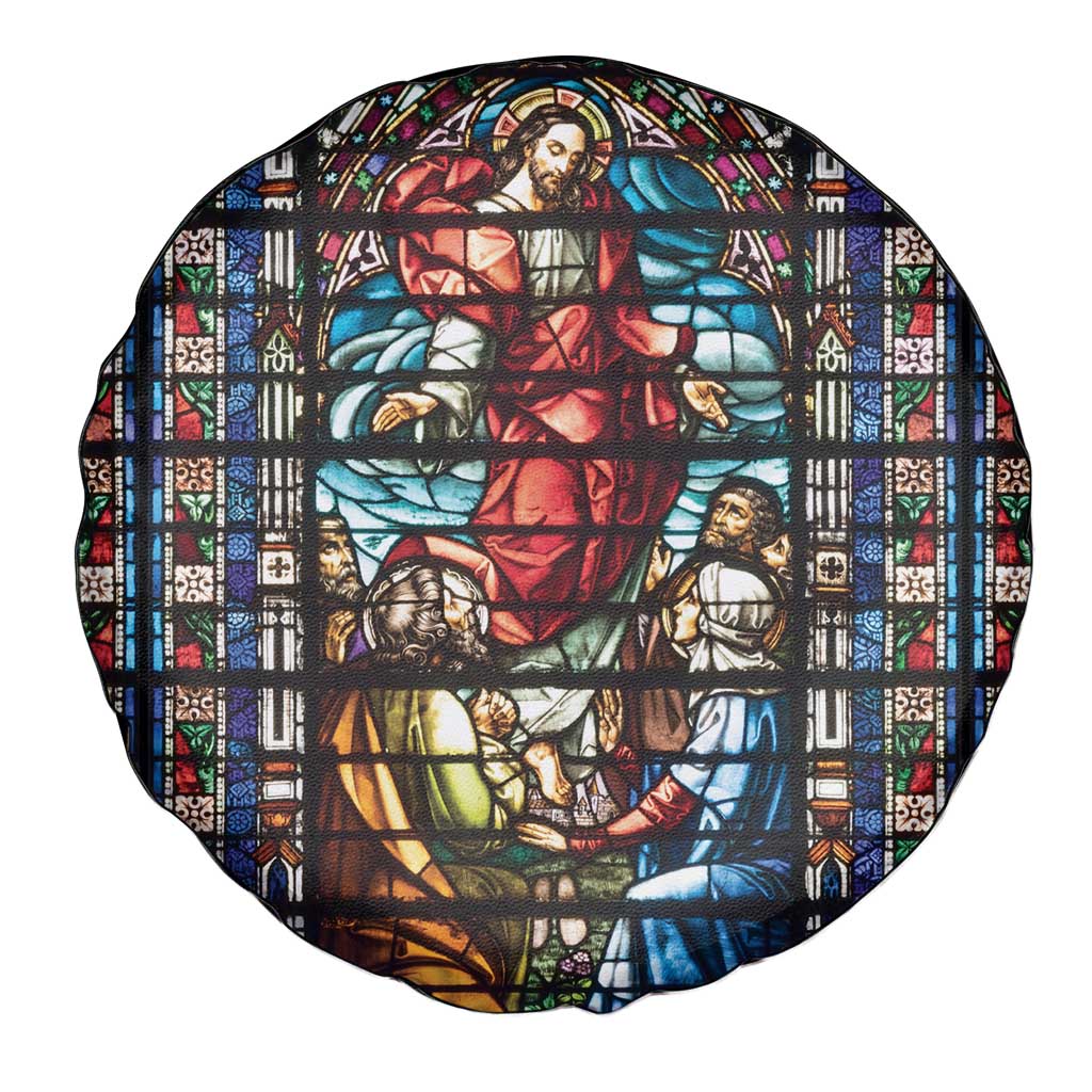 Happy Ascension Day Spare Tire Cover Faith and Religion Stained Glass Windows