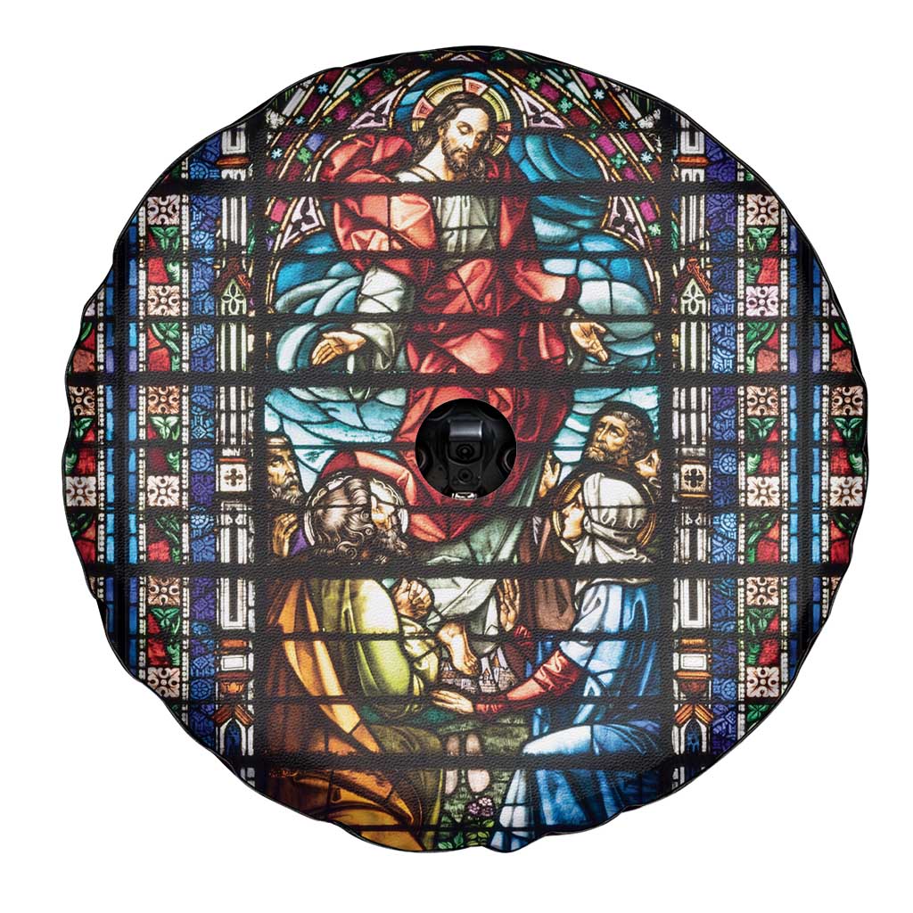 Happy Ascension Day Spare Tire Cover Faith and Religion Stained Glass Windows