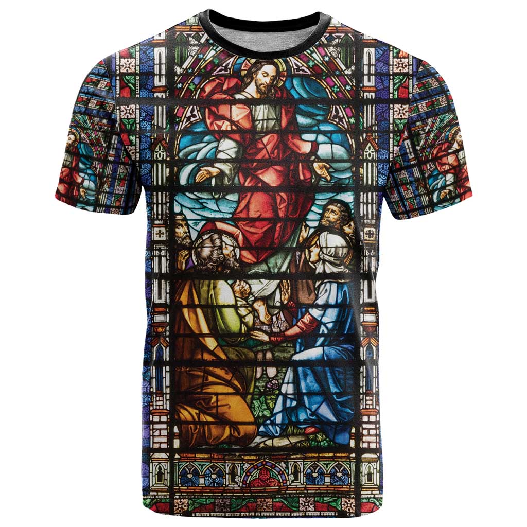 Happy Ascension Day T Shirt Faith and Religion Stained Glass Windows