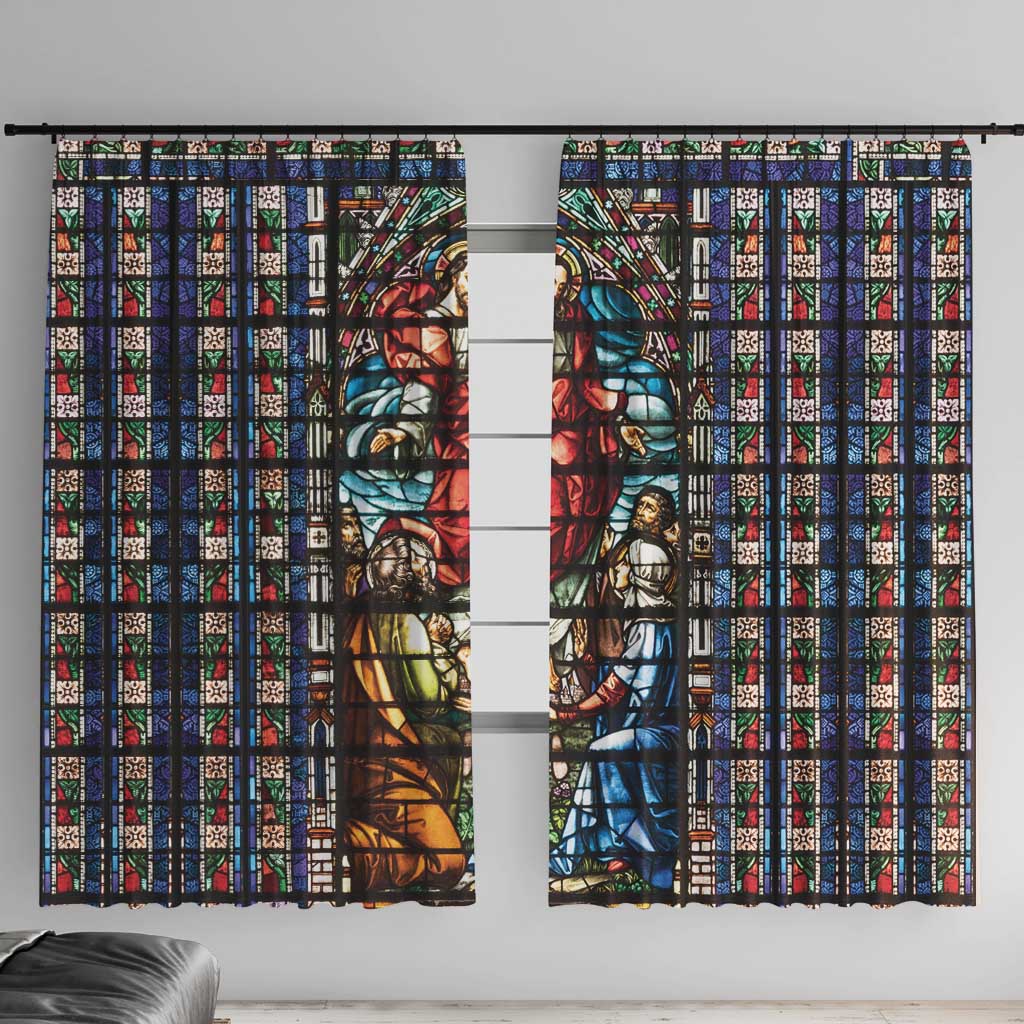 Happy Ascension Day Window Curtain Faith and Religion Stained Glass Windows