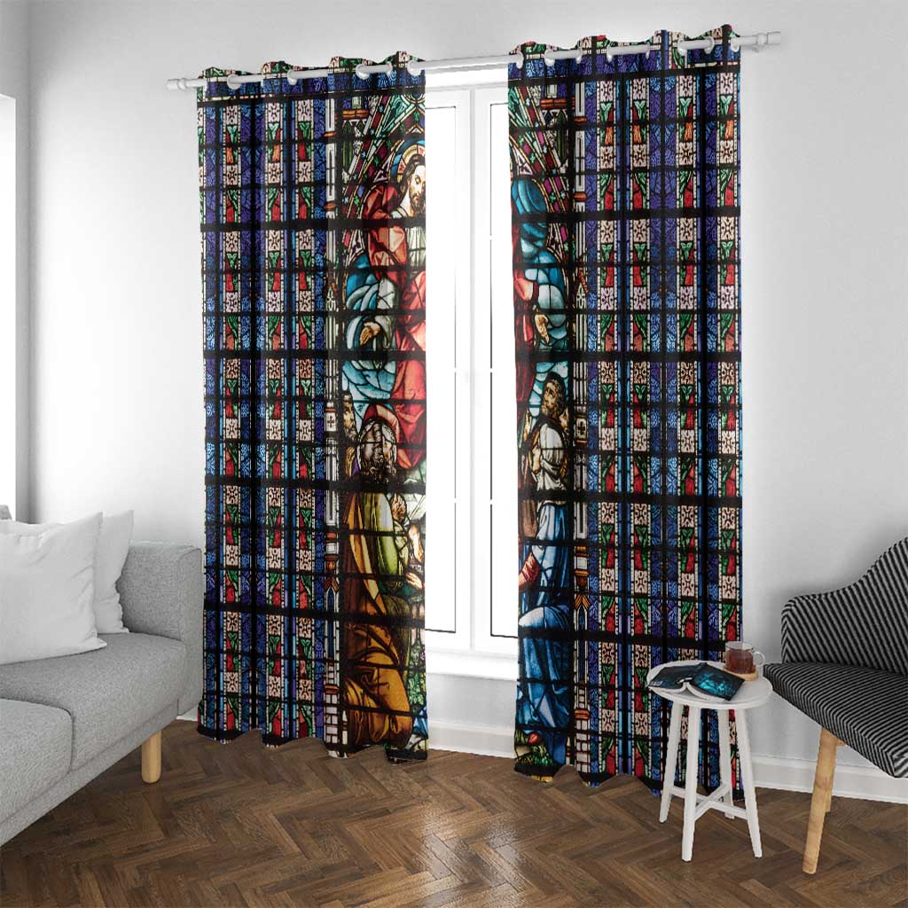Happy Ascension Day Window Curtain Faith and Religion Stained Glass Windows