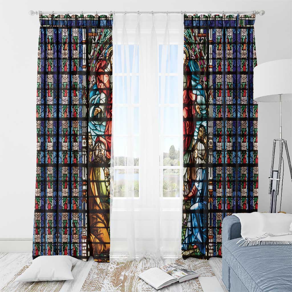 Happy Ascension Day Window Curtain Faith and Religion Stained Glass Windows
