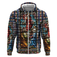 Happy Ascension Day Zip Hoodie Faith and Religion Stained Glass Windows