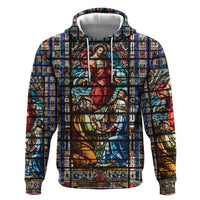 Happy Ascension Day Zip Hoodie Faith and Religion Stained Glass Windows