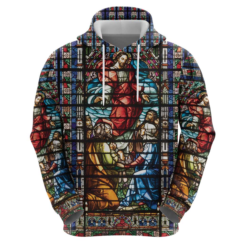 Happy Ascension Day Zip Hoodie Faith and Religion Stained Glass Windows