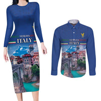 Friuli-Venezia Giulia Italy Couples Matching Long Sleeve Bodycon Dress and Long Sleeve Button Shirt Cividale del Friuli