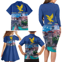 Friuli-Venezia Giulia Italy Family Matching Long Sleeve Bodycon Dress and Hawaiian Shirt Cividale del Friuli