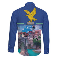 Friuli-Venezia Giulia Italy Family Matching Off The Shoulder Long Sleeve Dress and Hawaiian Shirt Cividale del Friuli