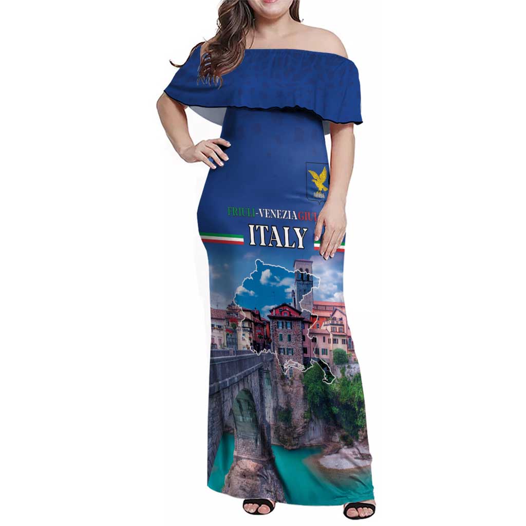 Friuli-Venezia Giulia Italy Family Matching Off Shoulder Maxi Dress and Hawaiian Shirt Cividale del Friuli