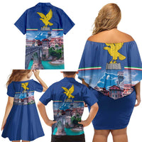 Friuli-Venezia Giulia Italy Family Matching Off Shoulder Short Dress and Hawaiian Shirt Cividale del Friuli
