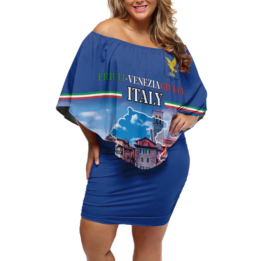 Friuli-Venezia Giulia Italy Family Matching Off Shoulder Short Dress and Hawaiian Shirt Cividale del Friuli