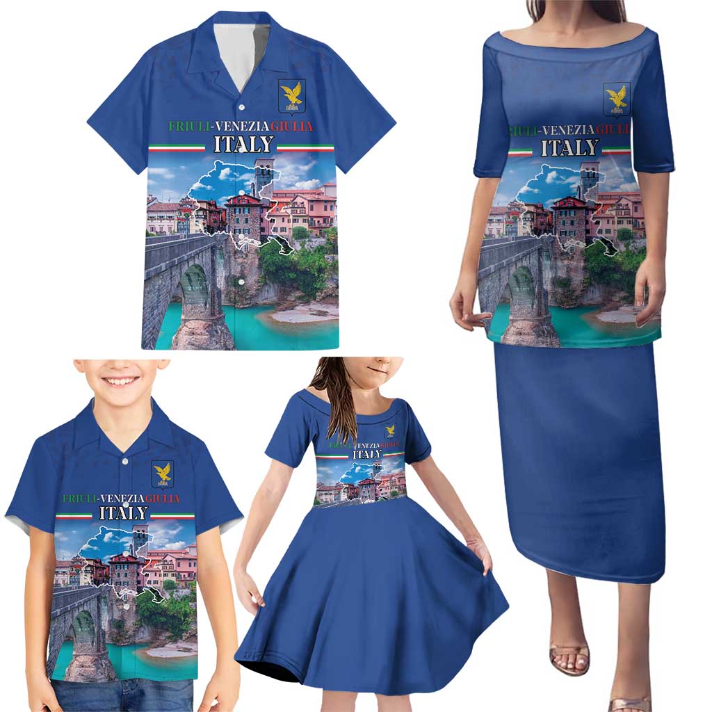 Friuli-Venezia Giulia Italy Family Matching Puletasi and Hawaiian Shirt Cividale del Friuli