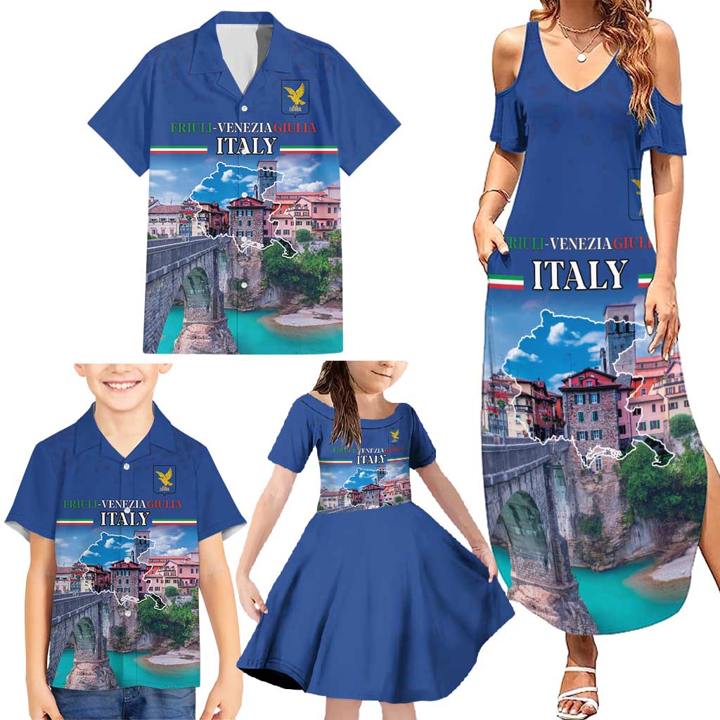 Friuli-Venezia Giulia Italy Family Matching Summer Maxi Dress and Hawaiian Shirt Cividale del Friuli