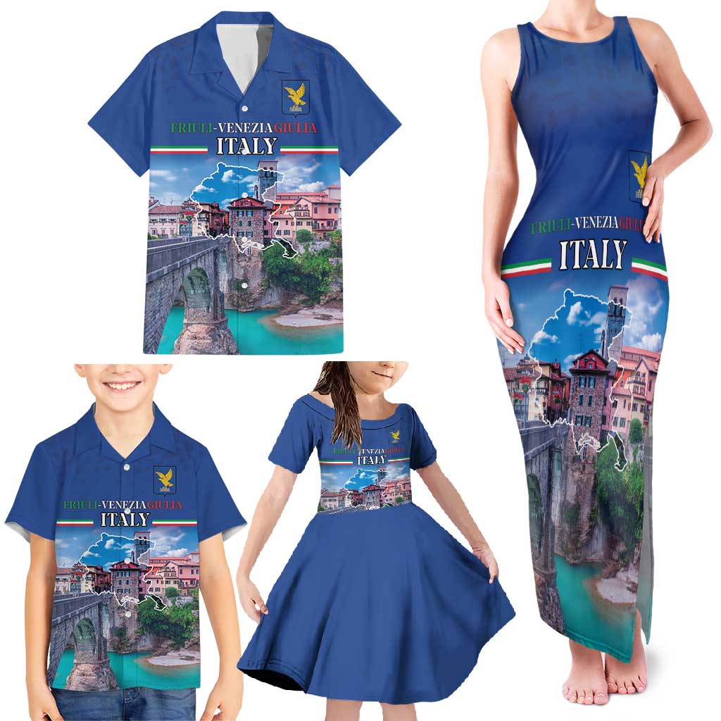 Friuli-Venezia Giulia Italy Family Matching Tank Maxi Dress and Hawaiian Shirt Cividale del Friuli